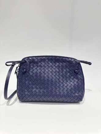 Bottega Veneta Purple Nodini Leather Crossbody Bag