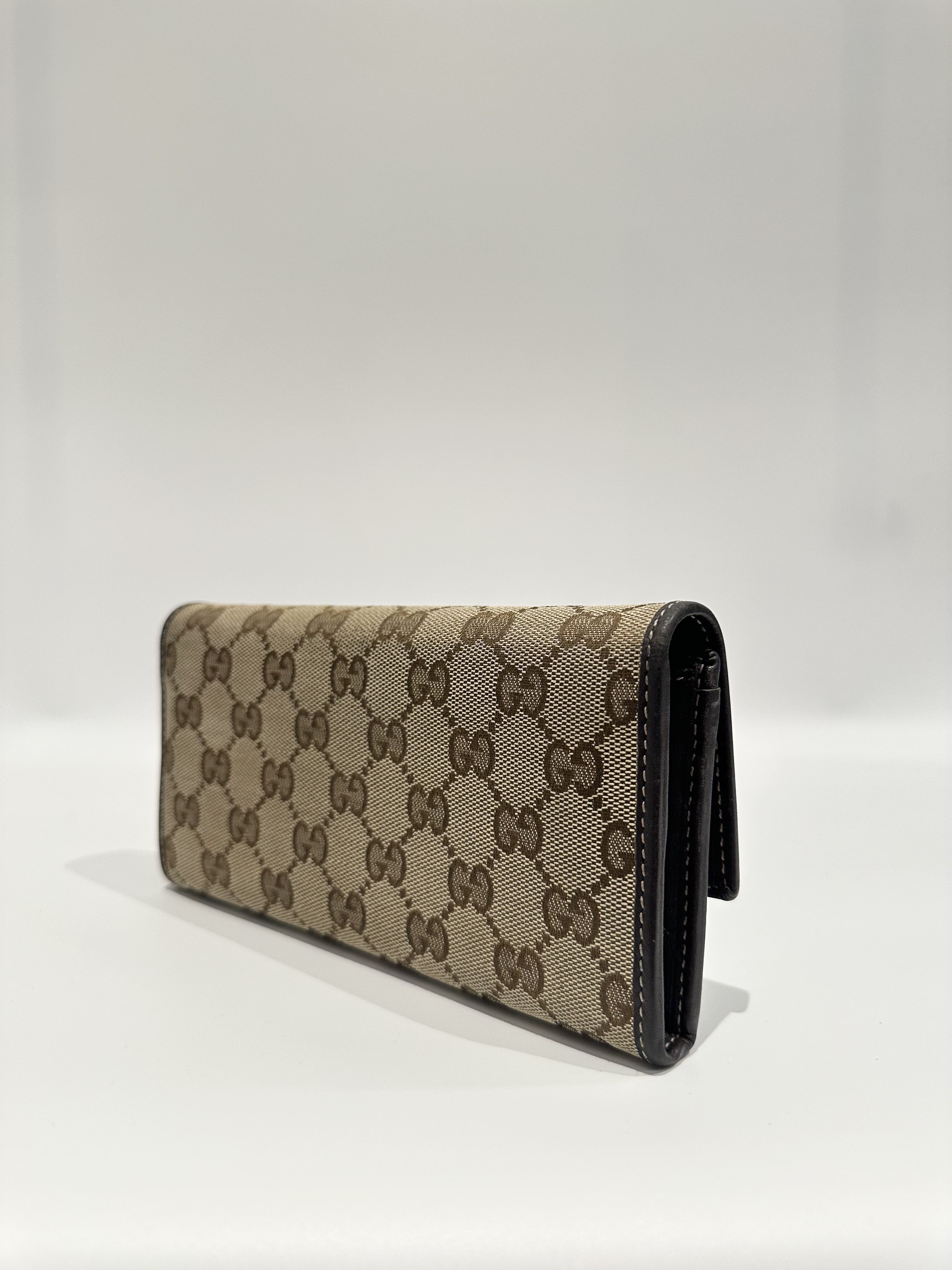 Gucci Brown GG Canvas Heart Logo Long Wallet - Image 3