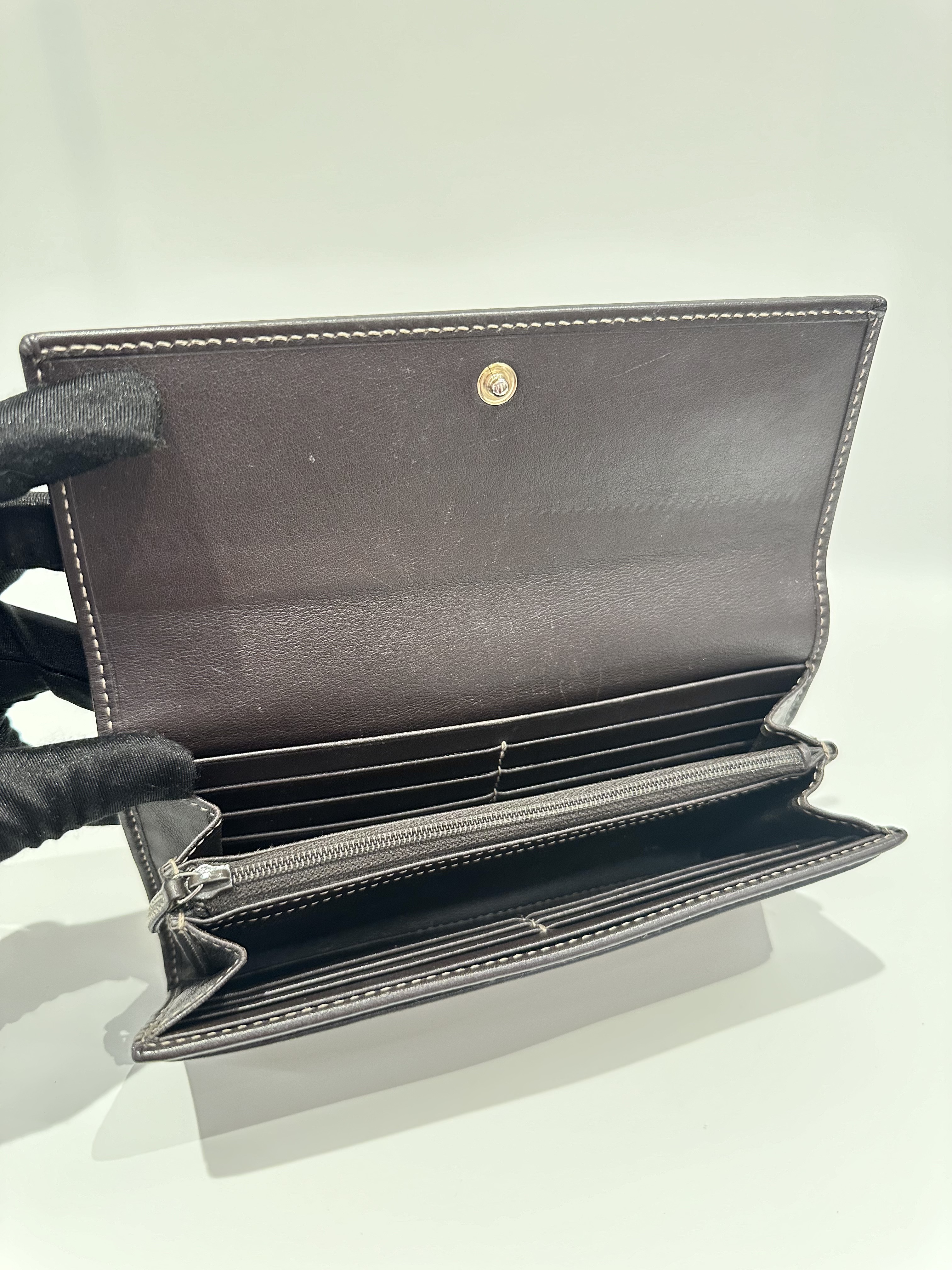 Gucci Brown GG Canvas Heart Logo Long Wallet - Image 7