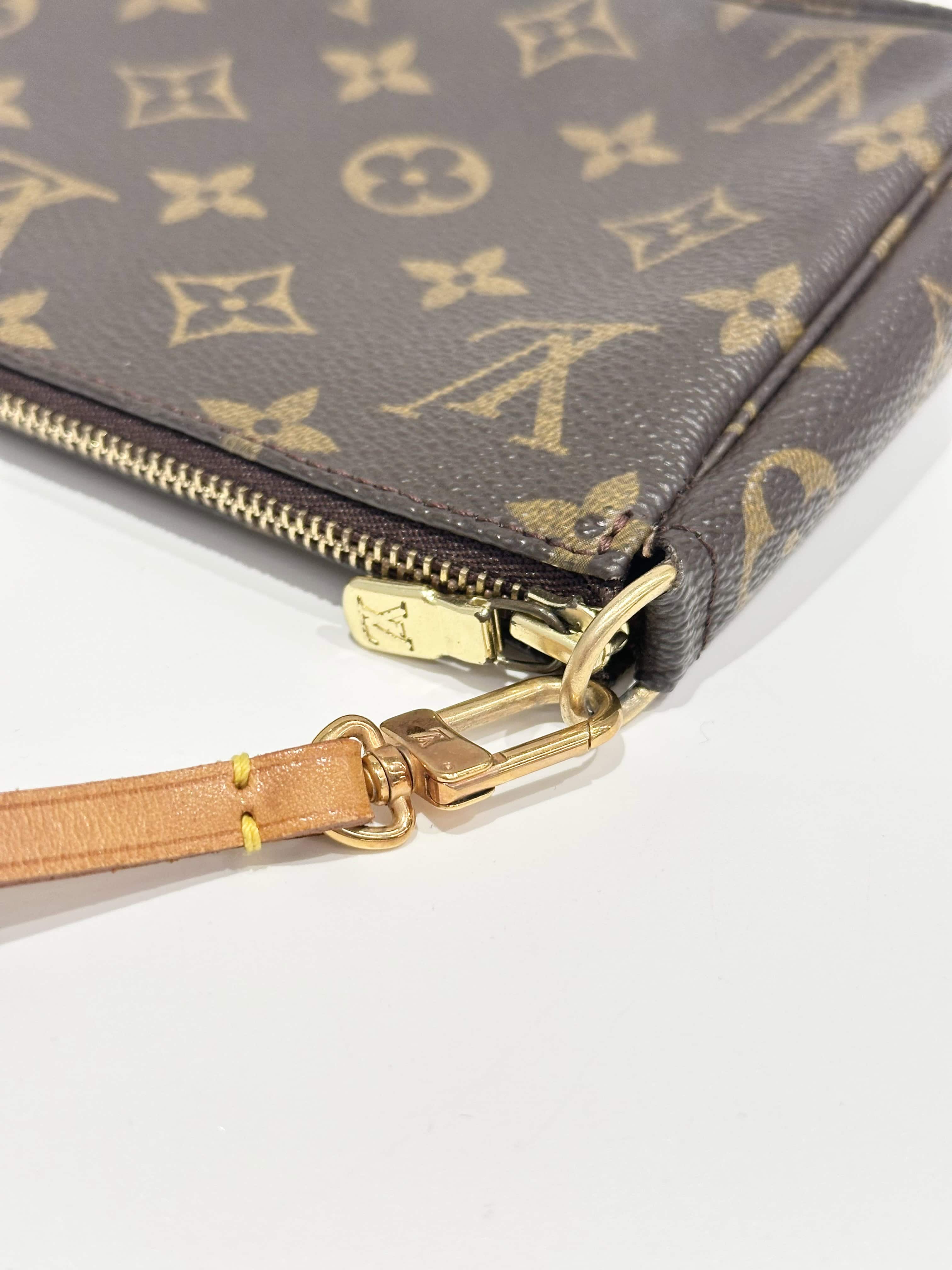 Louis Vuitton Brown Pochette Accessoire Monogram Canvas Clutch - Image 8