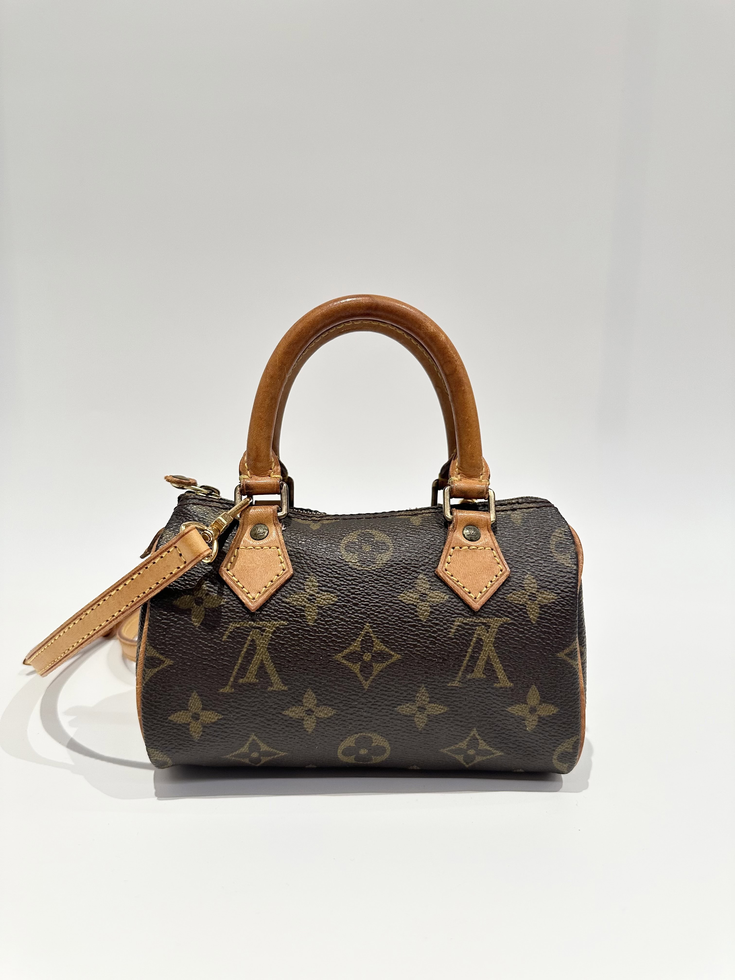 Louis Vuitton Brown Nano Speedy Monogram Canvas Handbag