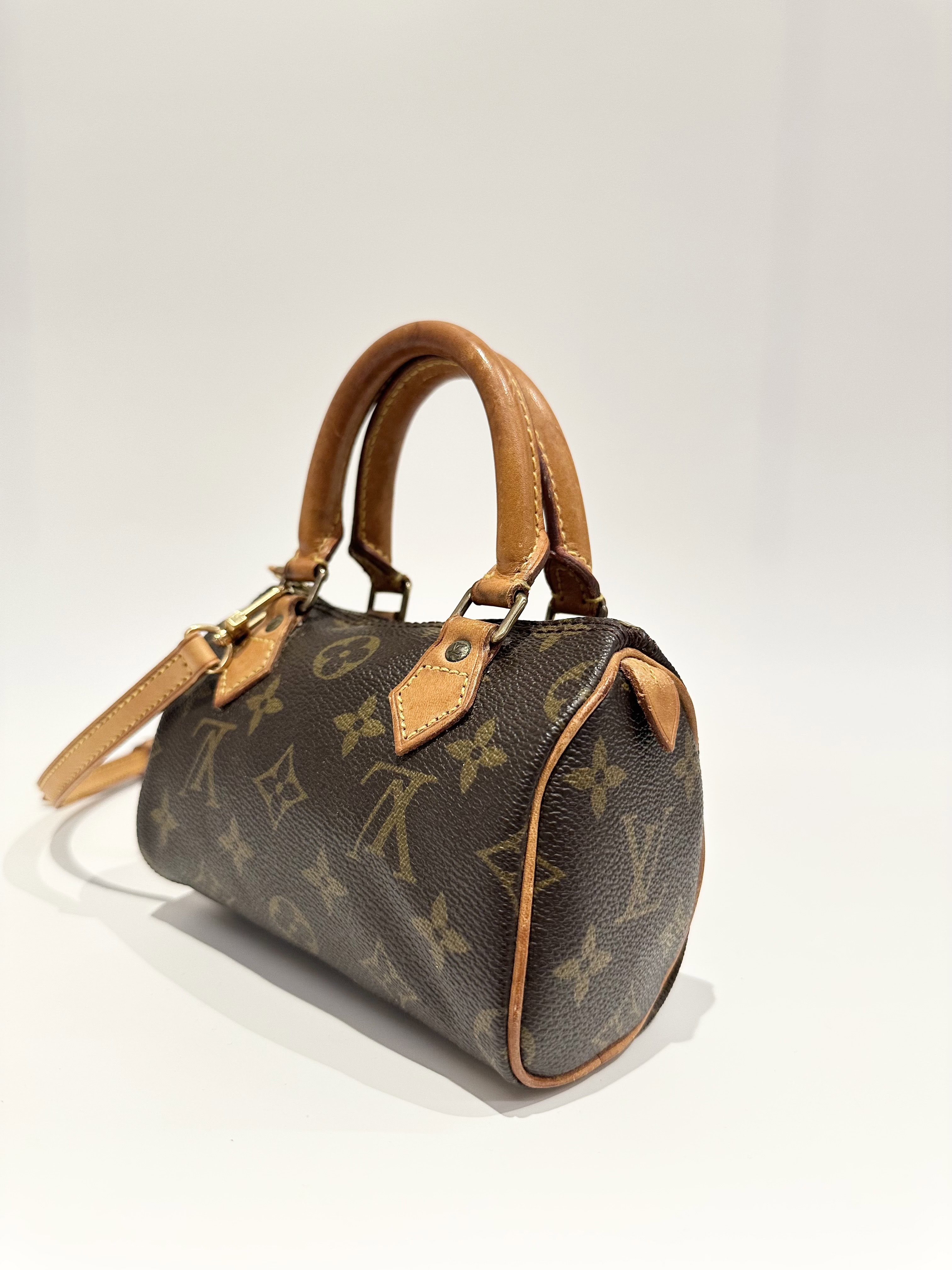 Louis Vuitton Brown Nano Speedy Monogram Canvas Handbag - Image 2