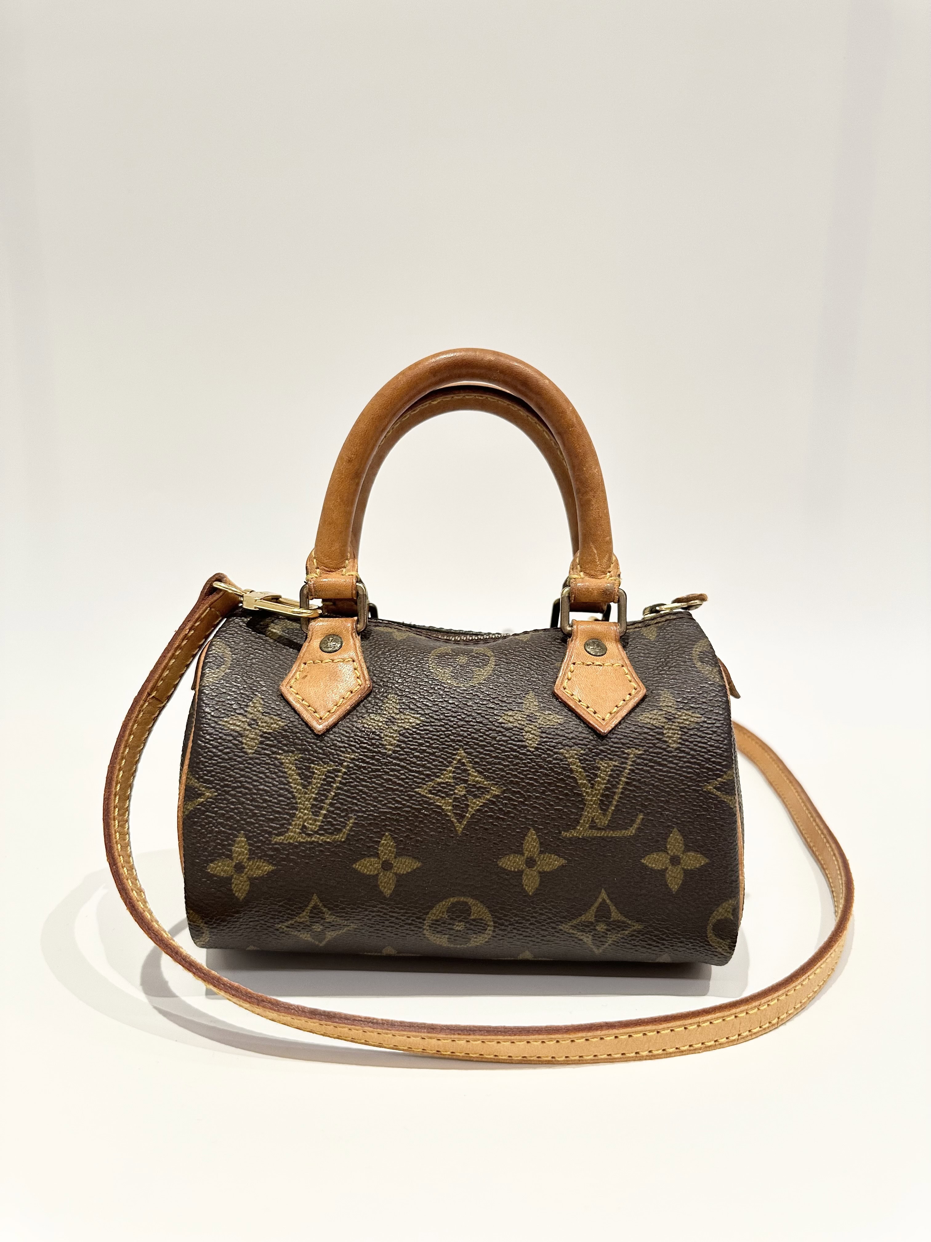 Louis Vuitton Brown Nano Speedy Monogram Canvas Handbag - Image 3