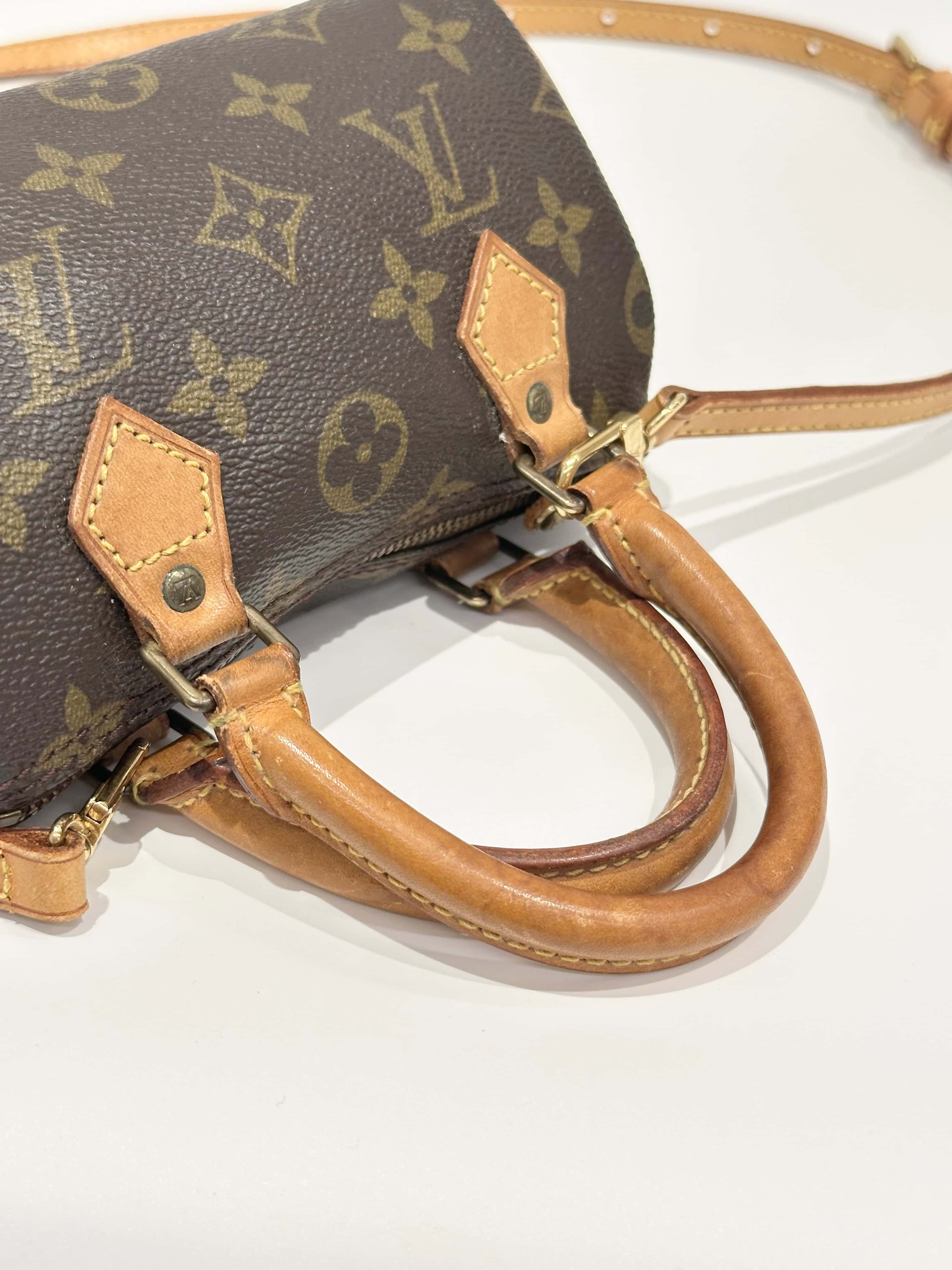 Louis Vuitton Brown Nano Speedy Monogram Canvas Handbag - Image 7