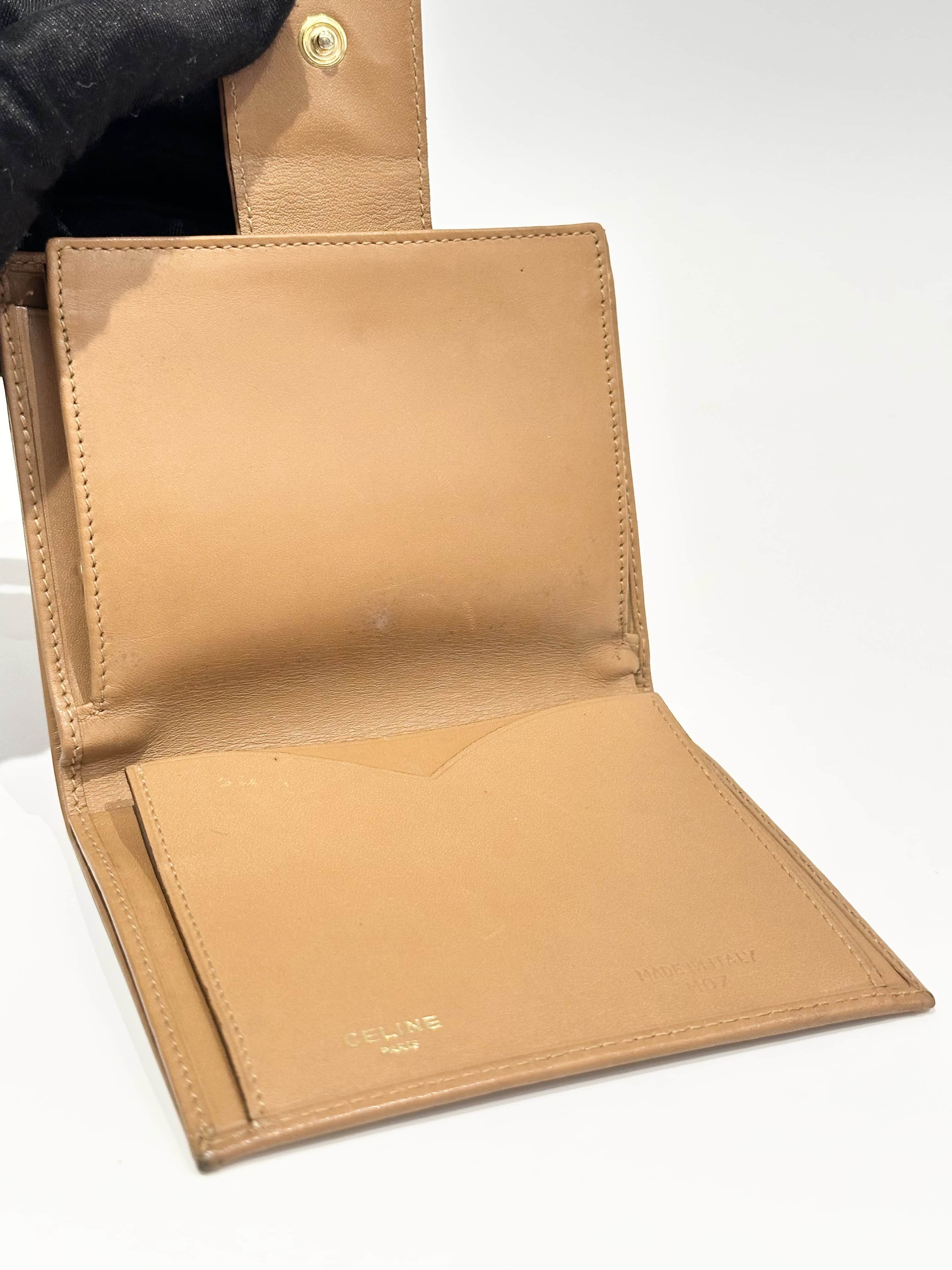 Celine Brown Beige Triomphe Canvas wallet - Image 8