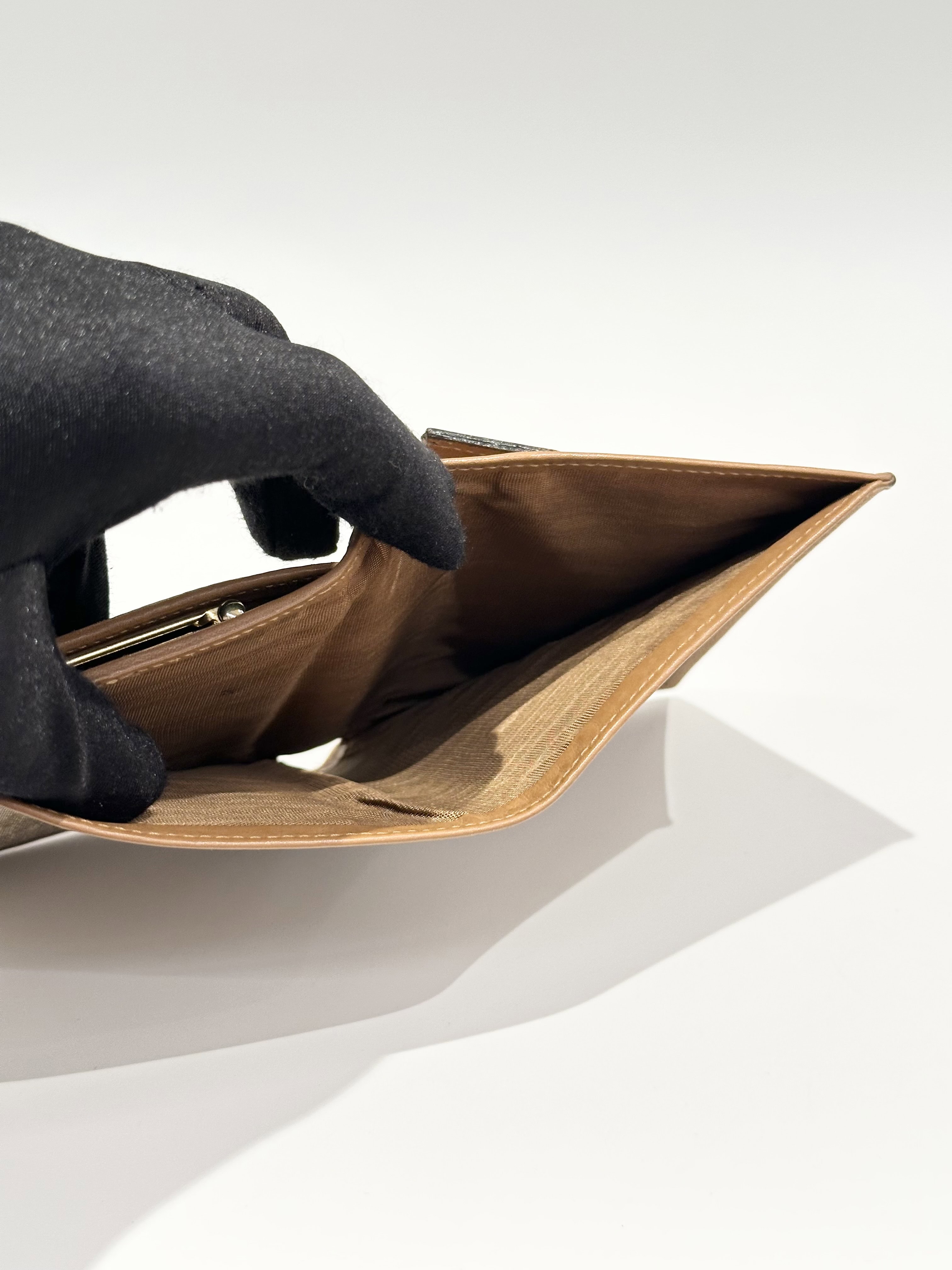 Celine Brown Beige Triomphe Canvas wallet - Image 9