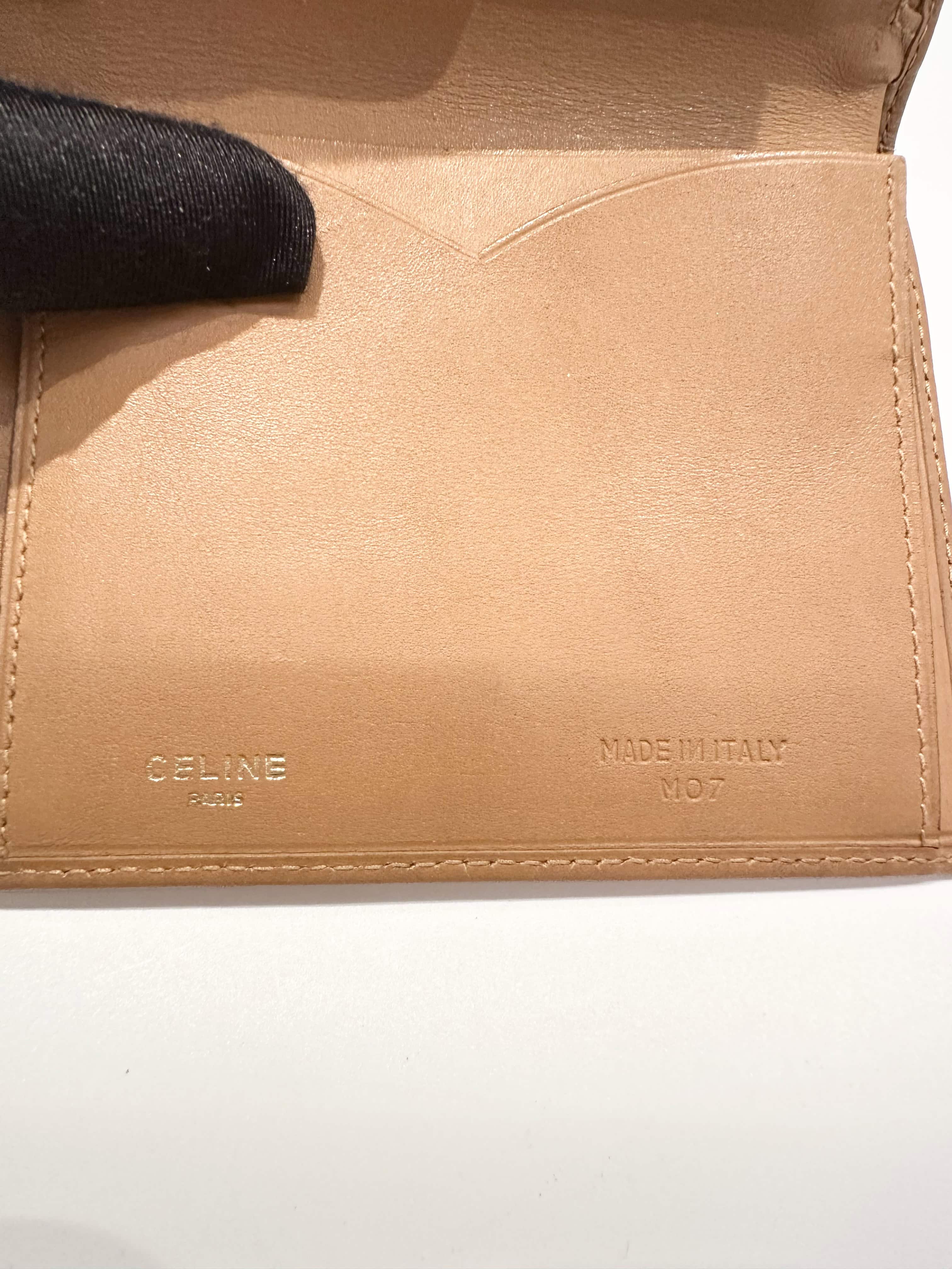 Celine Brown Beige Triomphe Canvas wallet - Image 10