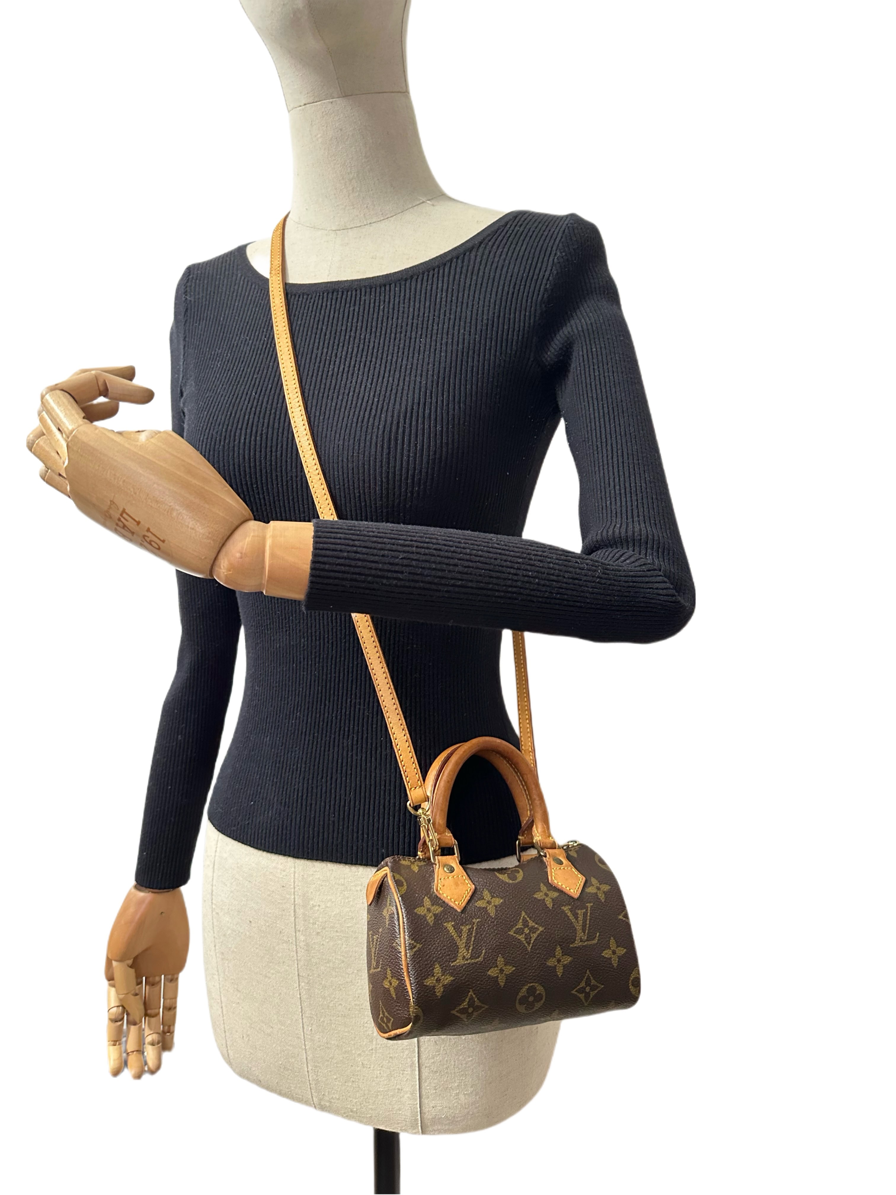 Louis Vuitton Brown Nano Speedy Monogram Canvas Handbag - Image 17