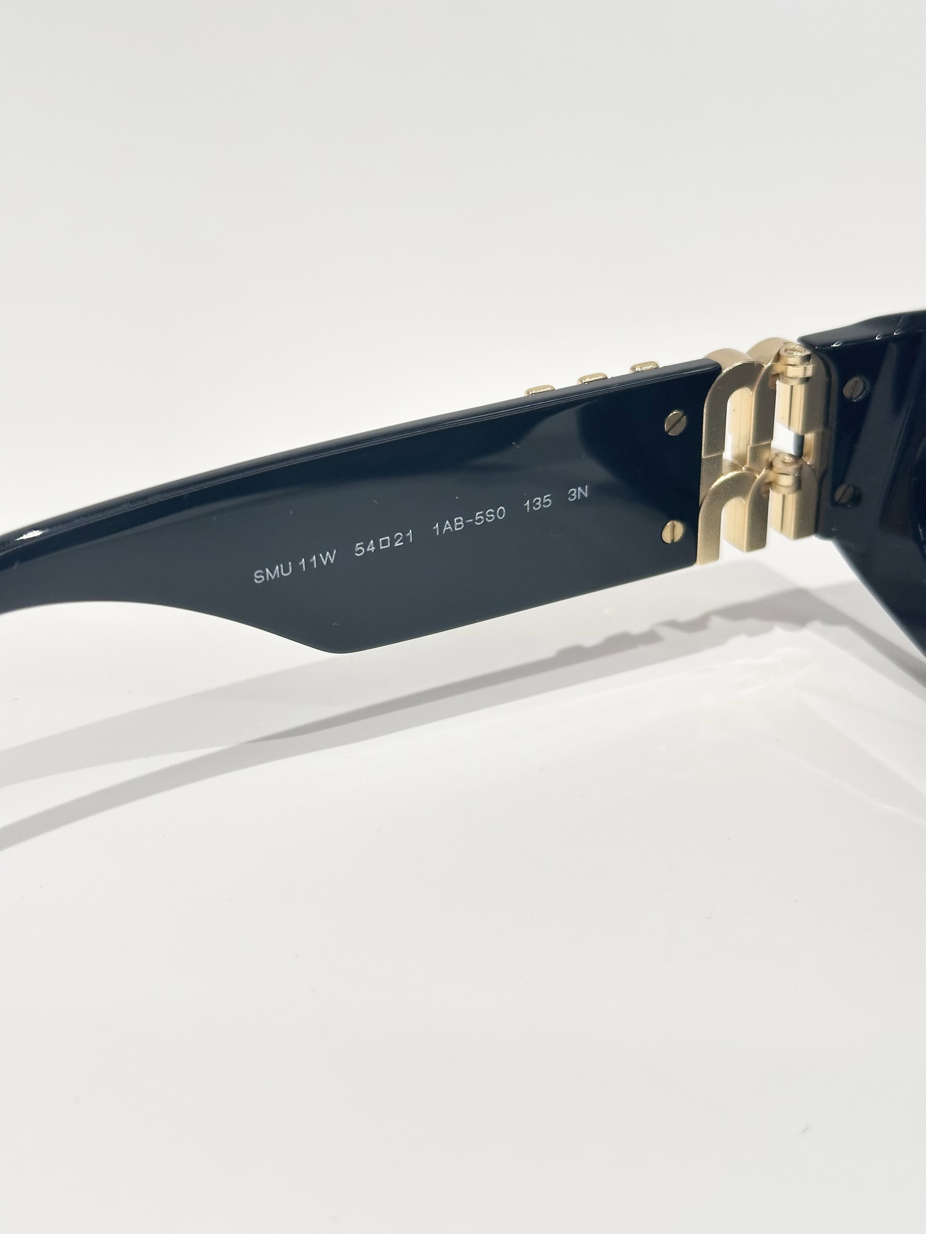 Miu Miu 11WS Black Glimpse Sunglasses - Image 6