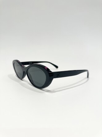 Chanel CH5416 Oval Sunglasses Acetate Black & Pink