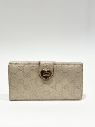 Gucci Beige GG Leather Wallet