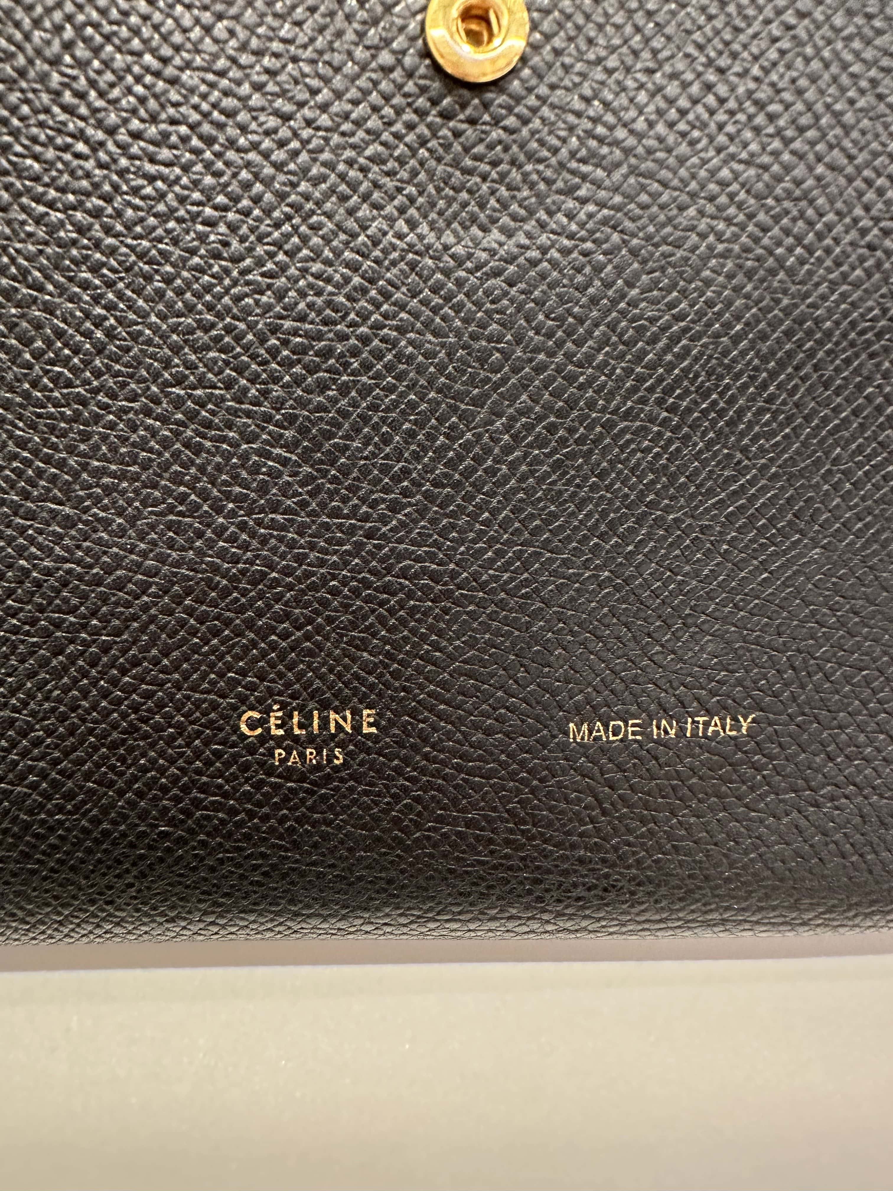 Celine Black Leather Wallet - Image 13