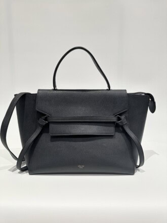 Celine Black Belt Leather Handbag
