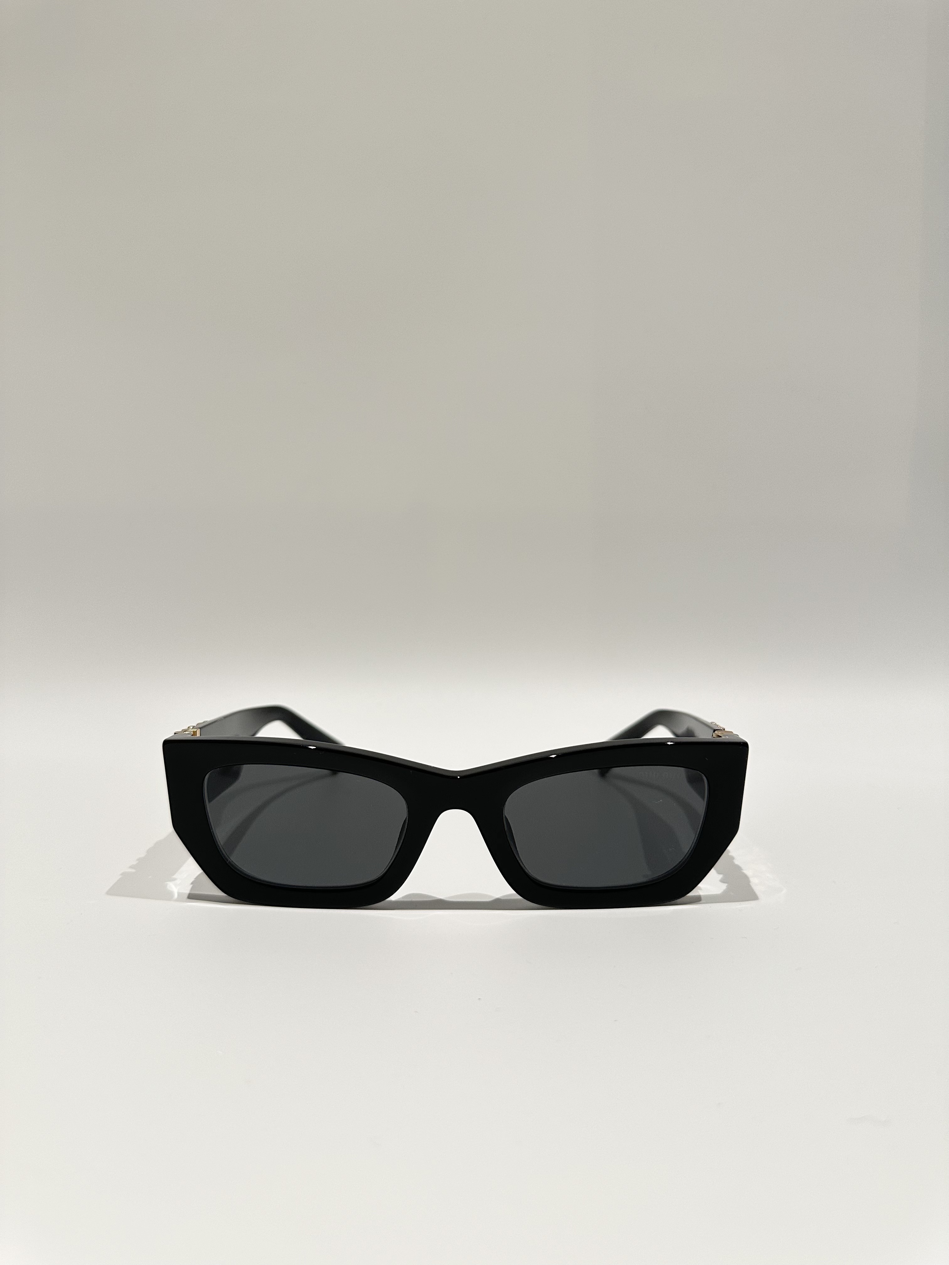 Miu Miu soft oval design sunglasses 0MU 09W Glimpse Slate Gray Lenses - Image 3