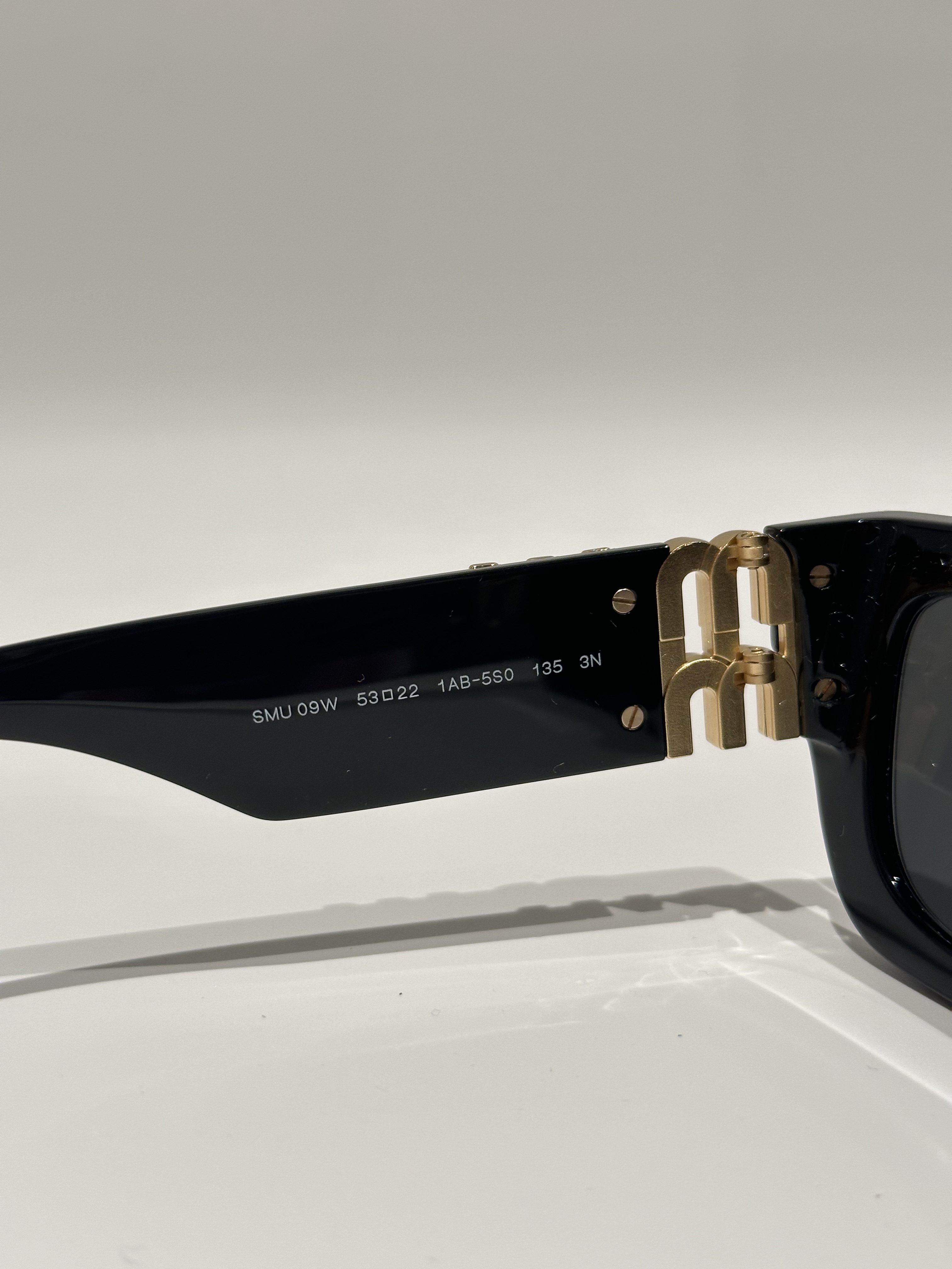 Miu Miu soft oval design sunglasses 0MU 09W Glimpse Slate Gray Lenses - Image 7