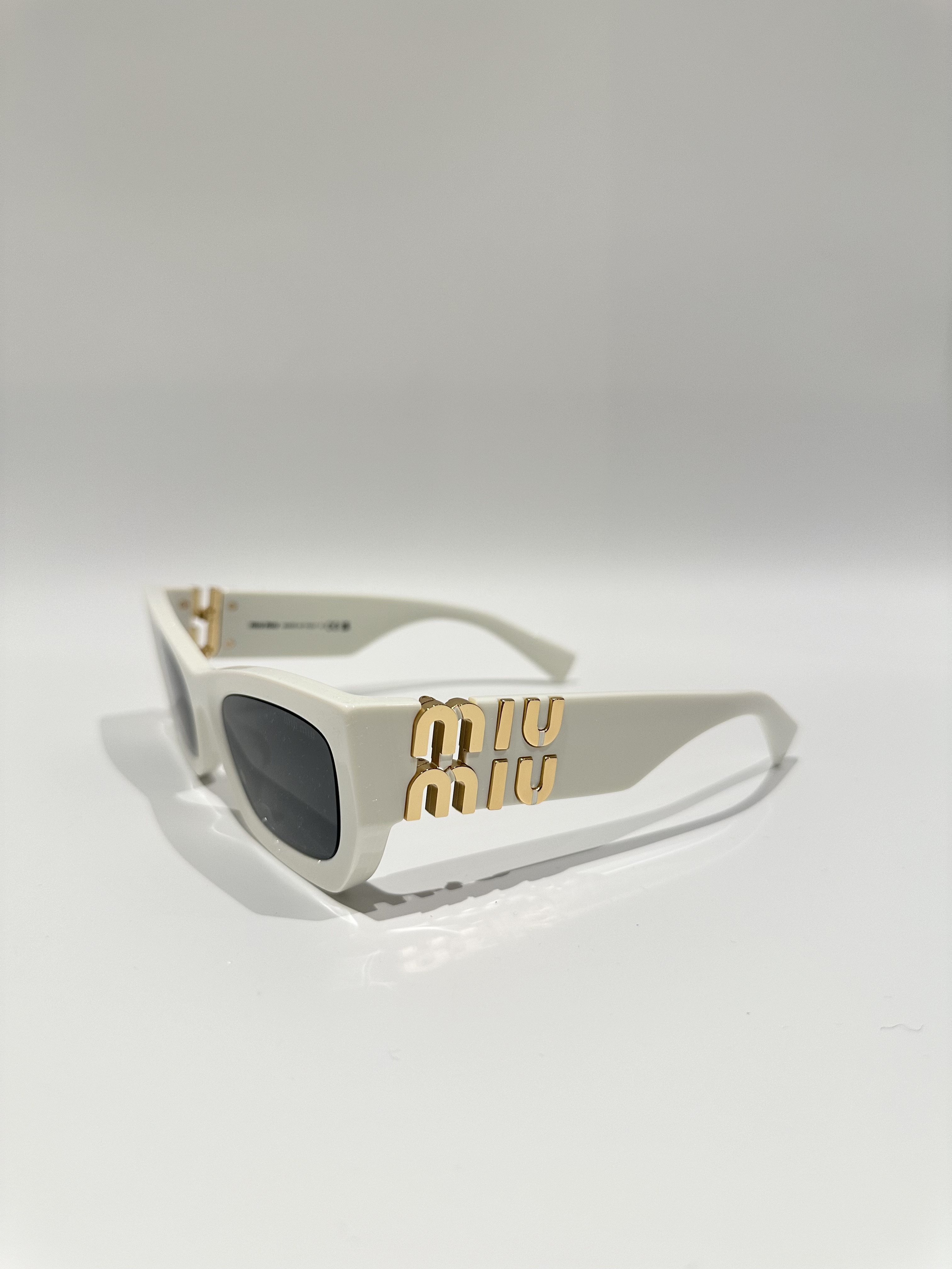 Miu Miu soft oval design sunglasses 0MU 09W Glimpse Slate Gray Lenses - Image 2