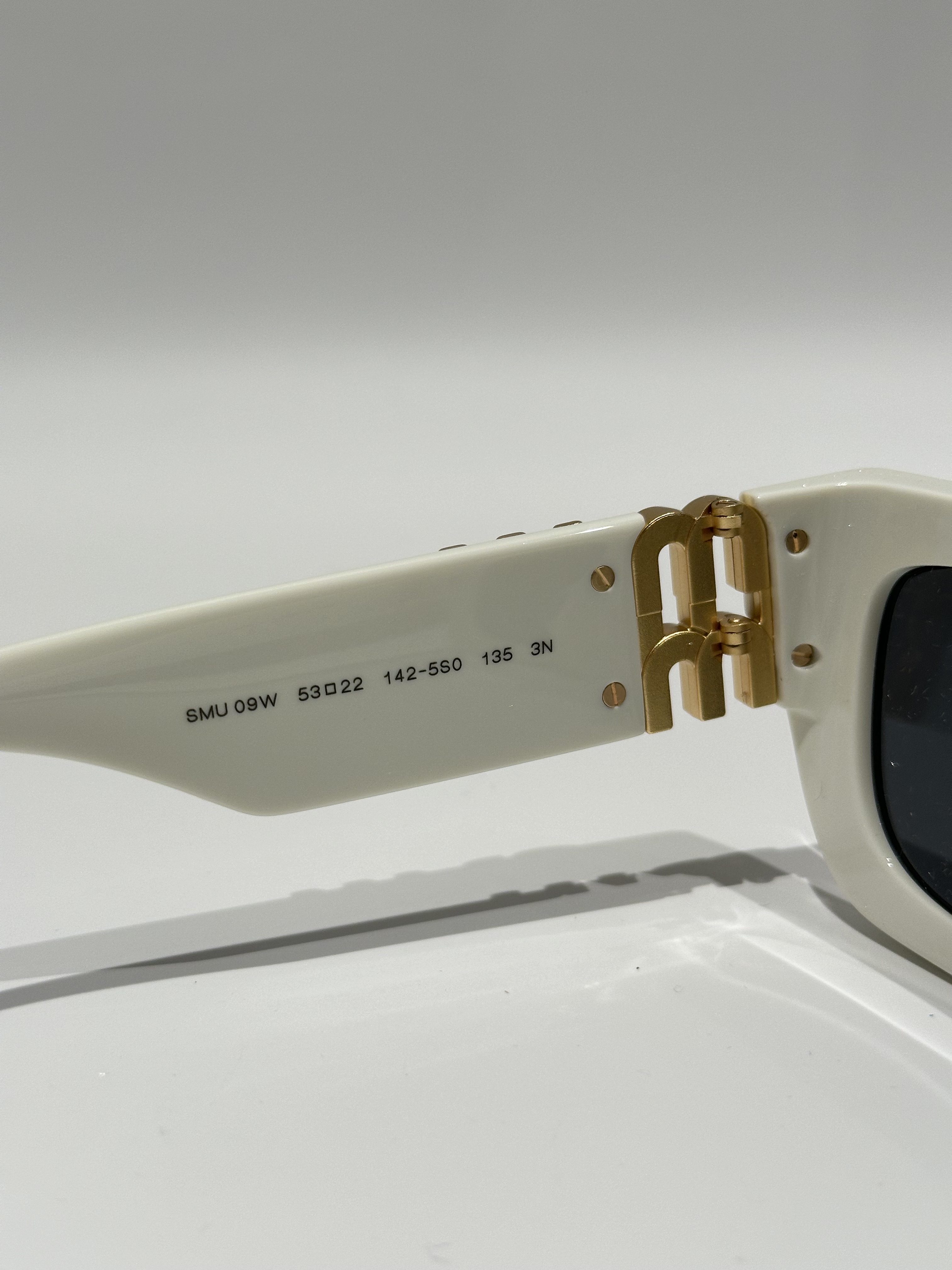 Miu Miu soft oval design sunglasses 0MU 09W Glimpse Slate Gray Lenses - Image 7