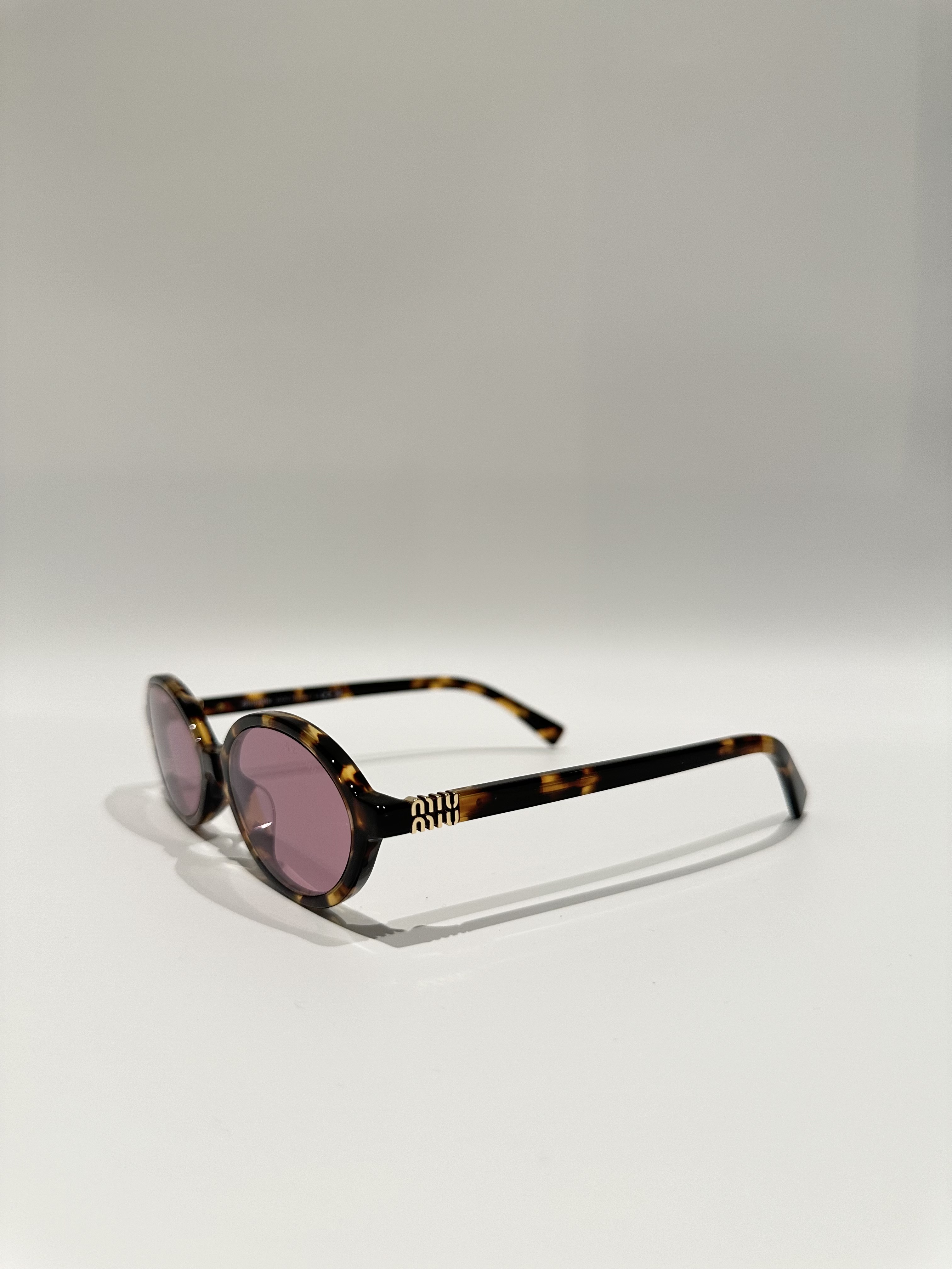 Miu Miu soft oval design sunglasses 04ZS Regard Amaranth lenses - Image 2