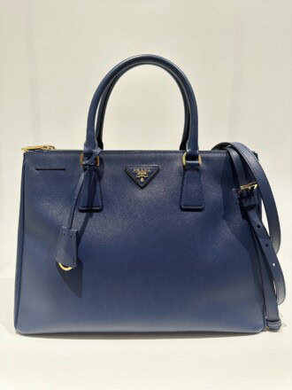 Prada Blue Galleria Saffiano Leahter Handbag Medium Size