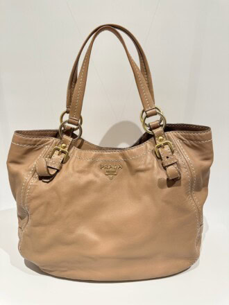 Prada Brown Leahter Tote Bag