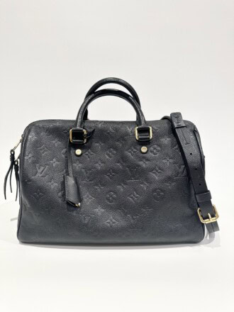 Louis Vuitton Black Speedy Soft 30 Leather Handbag