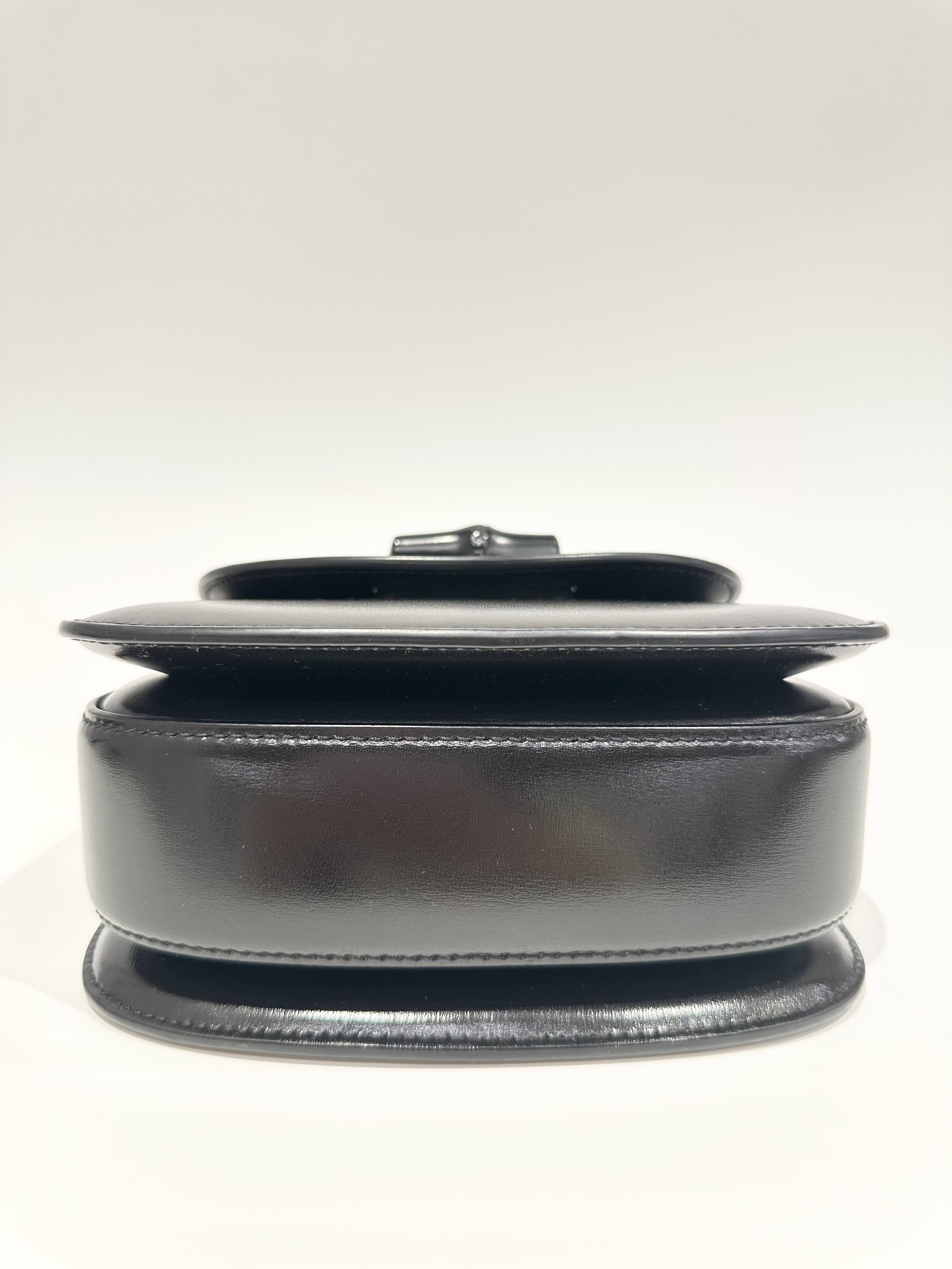 Gucci Black Bamboo Top Hanbdle Mini Leather Handbag - Image 8