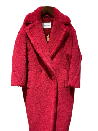 Max Mara Red Teddy Coat LINA Size.XS