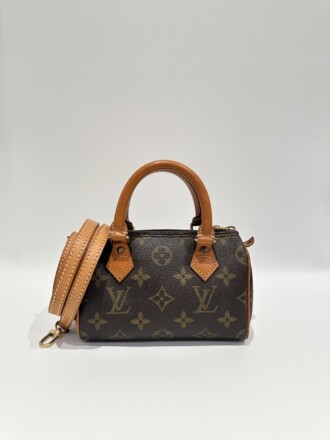 Louis Vuitton Brown Nano Speedy Monogram Canvas Handbag