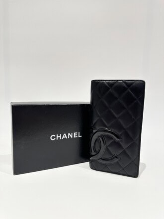 Chanel Black Cambon Long Wallet