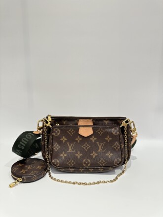 Louis Vuitton Khaki Multi Pochette Accessories Crossbody Bag