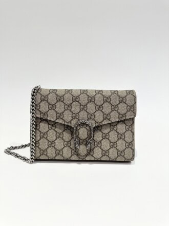 Gucci Beige GG Supreme Dionysus Wallet On Chain