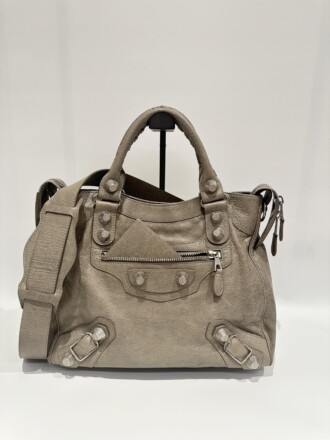 Balenciaga Grey Velo Leather Handbag