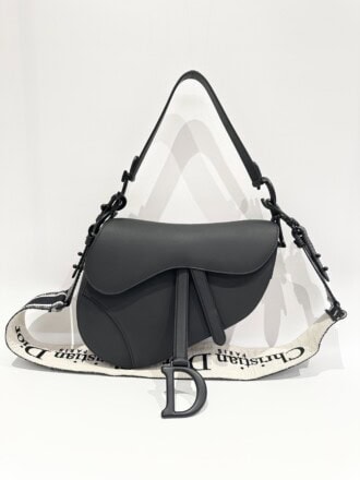 Dior Saddle Black Ultramatte Leather Handbag