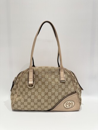 Gucci Beige GG Canvas Shoulder Bag