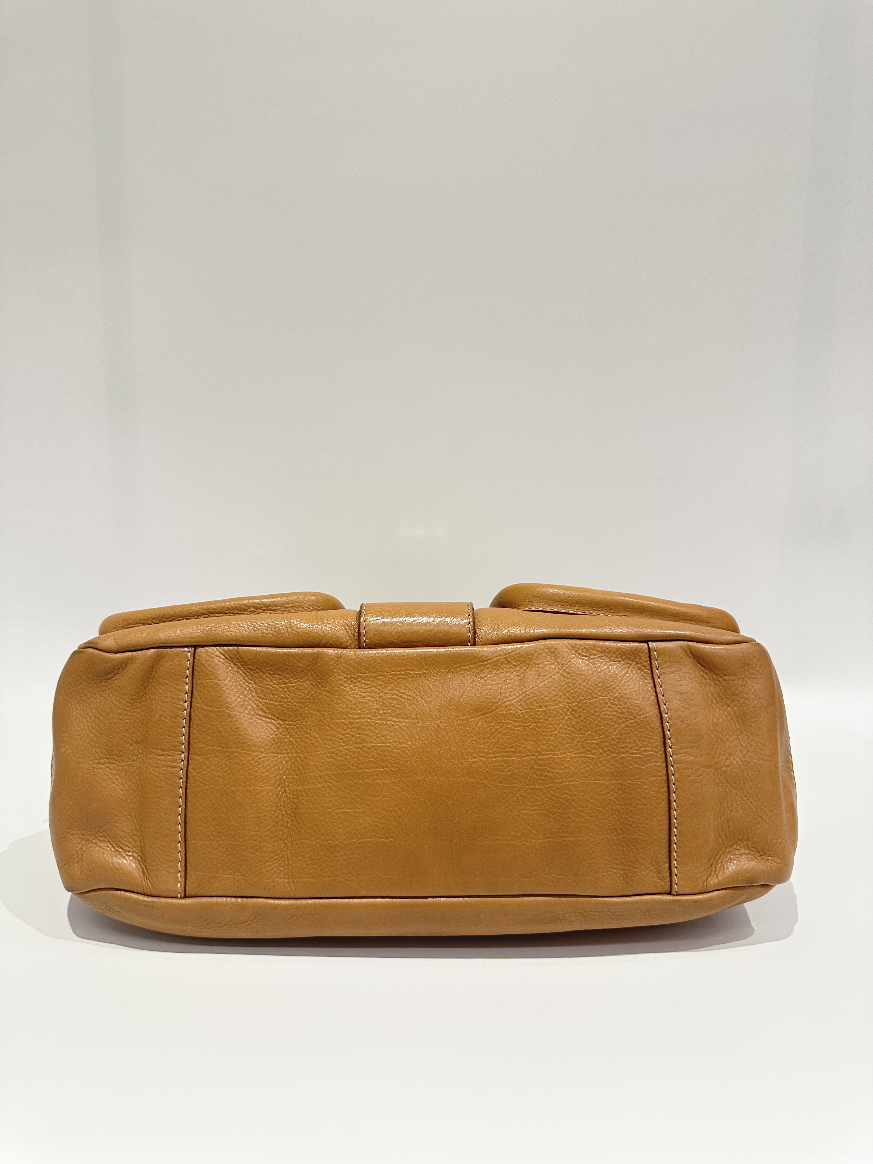 Prada Brown Side Logo Leather Shoulder Bag - Image 6