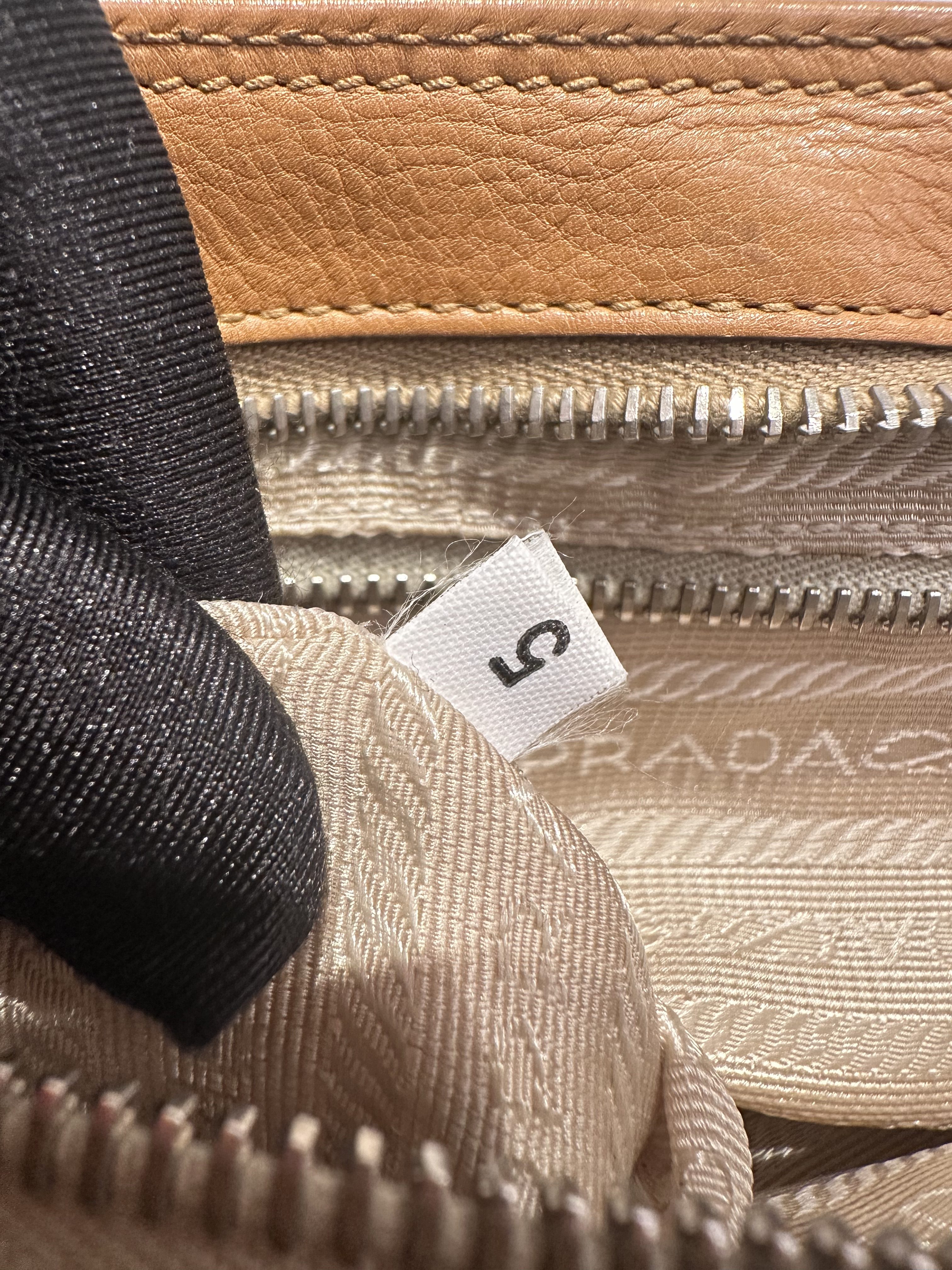 Prada Brown Side Logo Leather Shoulder Bag - Image 15