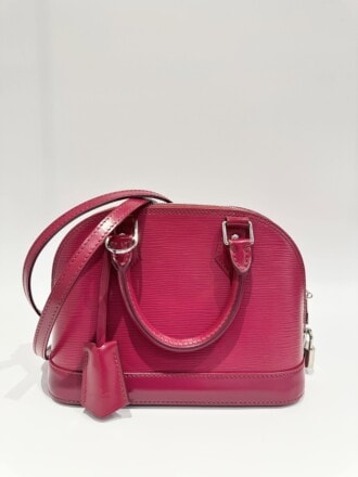 Louis Vuitton Burgundy Alma BB Epi Leather Handbag
