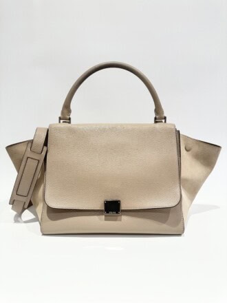 Celine Beige Trapeze Leather Handbag