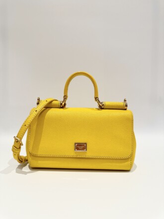 Dolce & Gabbana Lemon Yellow Mini Miss Sicily Crossbody Bag