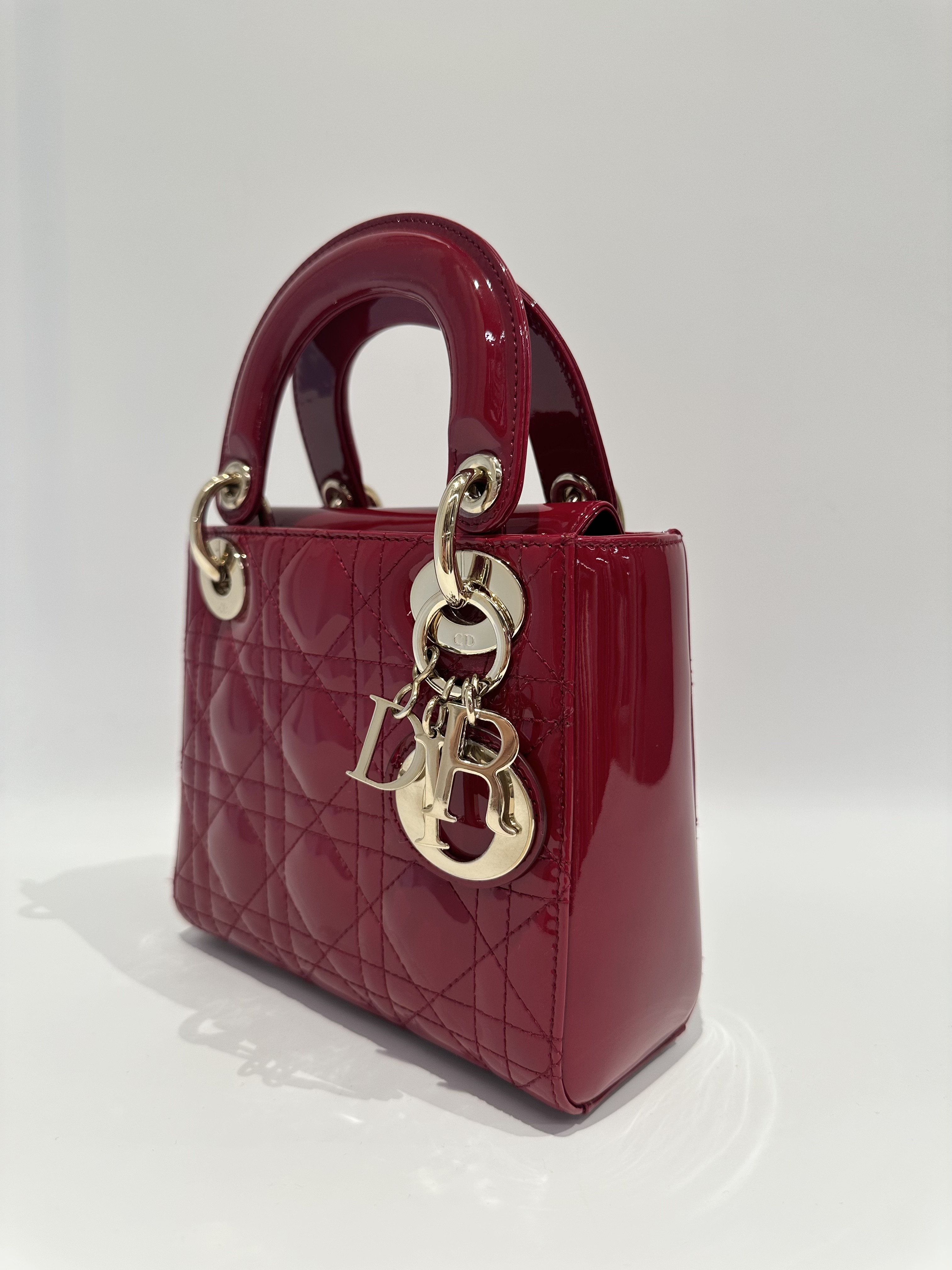 Dior Red Lady Dior Mini Patent Leather Crossbody Bag - Image 2