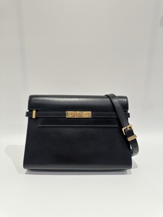 Saint Laurent Black Manhattan Leather Shoulder Bag