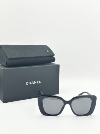 Chanel black letter square sunglasses ch5422b