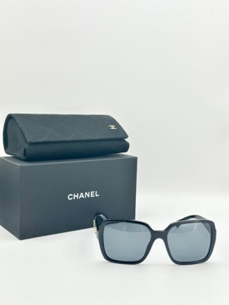 Chanel gold letter square sunglasses CH5408