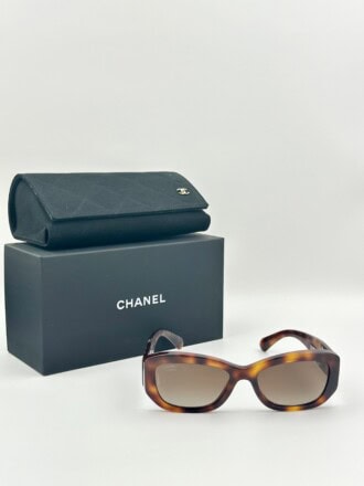 Chanel rectangular sunglasses light brown CH5493