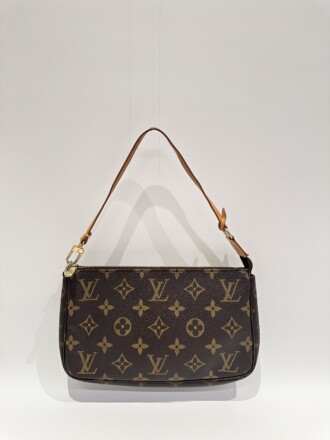 Louis Vuitton Accessories clutch bag in canvas with leather shoulder strap