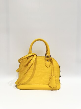 Louis Vuitton Yellow Alma BB Epi Leather Handbag