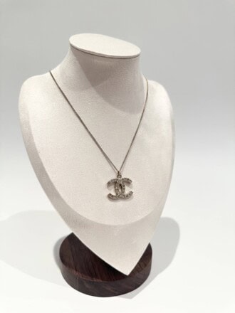 Chanel CC Logo Classic Square Crystal Necklace