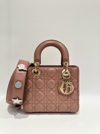 Dior Blush Cannage My Lady Dior Leather Handbag