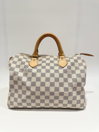 Louis Vuitton White Speedy 30 Damier Canvas Handbag