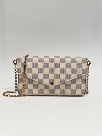 Louis Vuitton White Felicie Canvas Crossbody Bag
